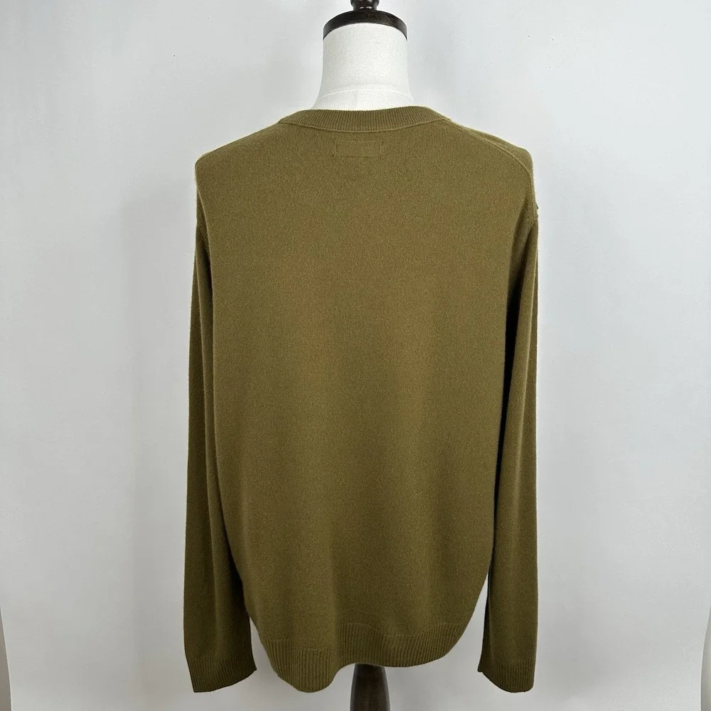 NWT Banana Republic Men's‎ Cashmere Crew Neck Sweater XXL TALL Nettle Leaf Green